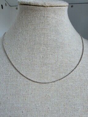 Silver Plated Beaded Ball Chain Necklace Minimalist Classic Jewelry